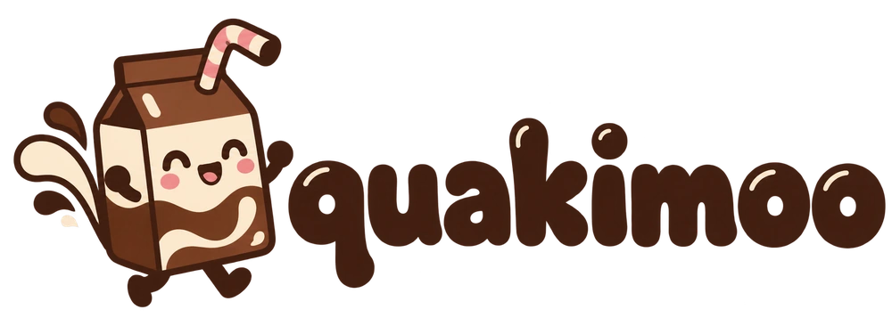 Quakimoo — a smiling chocolate milk carton